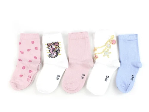 Name It bright white/sea mix strømper (5-pack)